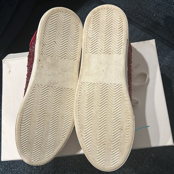 Betsey Johnson Red Sparkle Sidney Sneakers - Picture 6 of 6